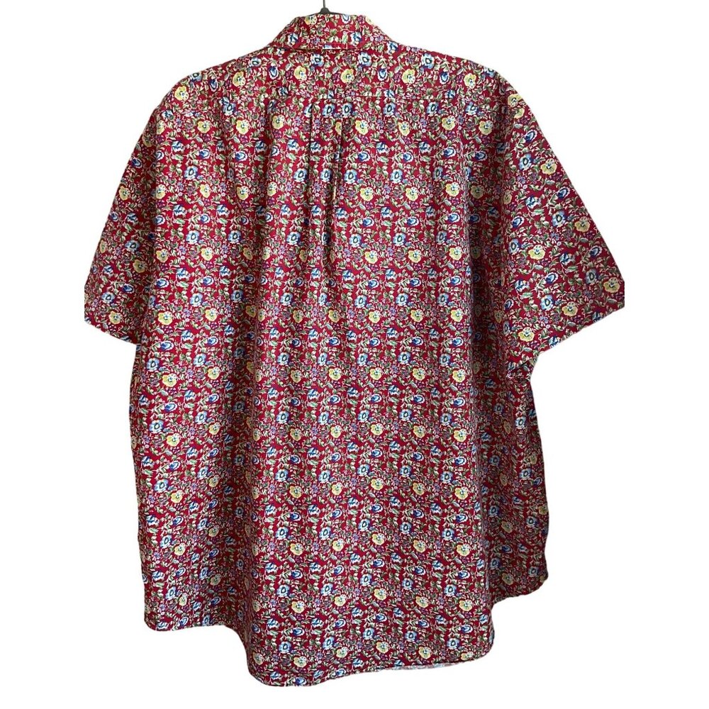 Ralph Lauren Mens Sz XXL Classic Fit Button Down Shirt Short Sleeves Floral - Picture 3 of 13